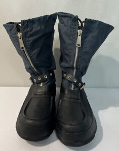 Trax Mens Blue/ Black Steel Shank Waterproof Winter Snow Wool Boots Sz 12
