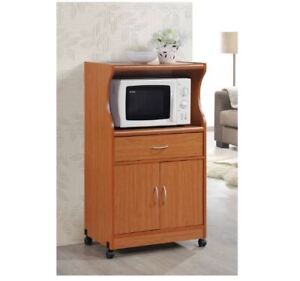 KITCHEN MICROWAVE CARTS White Brown Black Available