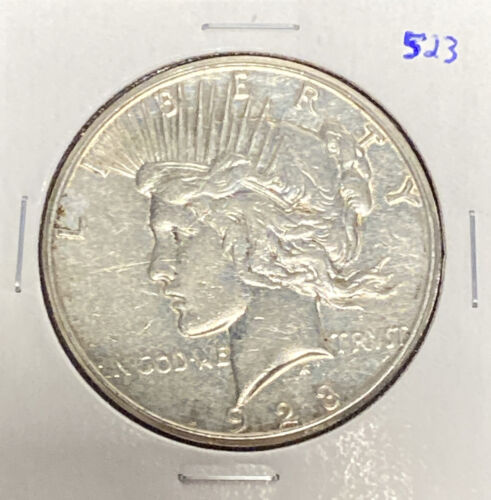 1923 S peace silver dollar #523