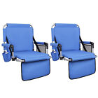 Portable Folding Stadium Bleacher 2PCS Seat Stadium Chair Back Support