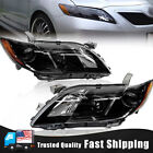For 2007 2008 2009 Toyota Camry Black Housing Headlights Headlamp Set Left+Right (For: 2009 Toyota Camry SE)