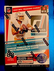 2021 Donruss Football Blaster Box 88 Cards Per Box Look For Rookie Threads