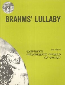 Brahms' Lullaby Sheet Music Lowrey Organ 1971 Wonderful World Of Music #53