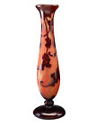 Le Verre Français Perliers Overlaid, Acid-Etched, and Wheel-Carved Glass Vase