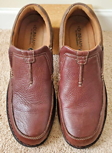 Dunham by New Balance Brown Leather Slip-On Loafers Light Comfort Walking sze 13
