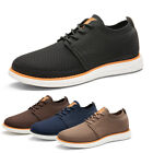 Men's Mesh Sneakers Oxfords Lace-Up Lightweight Casual Walking Shoes Size 6.5-14