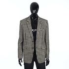 CELINE 2750$ Rectangle Jacket With Straight Collar in Rustic Checked Wool