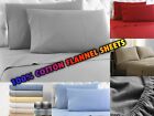 Flannel Sheets 100% Cotton Sheet set Fitted Flat Pillow Cases Deep Pocket