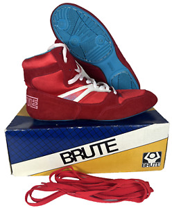 Vintage 80s 90s New In Box Brute Elude II Wrestling Shoes Red 9.5 John Smith