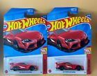 2023 HOT WHEELS '20 TOYOTA GR SUPRA Red 8/10 Die Cast 1:64 Then & Now Lot of 2