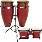 Toca Synergy Conga Set with Stand and Bongos Red