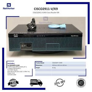 Cisco CISCO2911-V/K9 2911 Voice Bundle Router 1 YR Warranty - Same Day Shipping