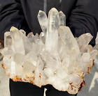15.7LB Large Natural Clear White Quartz Crystal Cluster Energy Healing Specimen.