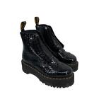 Dr. Martens Womens Leather Boots Sinclair Patent Lamper Leopard Emboss Size 6 US