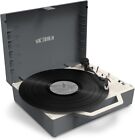 Victrola Re-Spin Sustainable Suitcase Record Player Bluetooth - Gray (VSC-725SB)