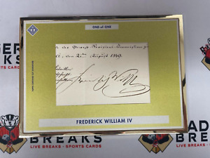 2022 Topps Transcendent Frederick William IV Cut Auto King of Prussia 1/1