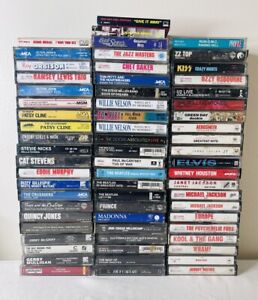 New ListingLot of 65 Vintage Music Audio Cassette Tapes Classic Rock! Kids , Ozzy, U2,Petty