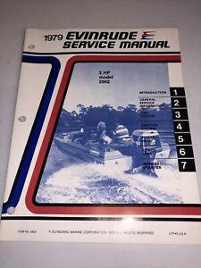 1979 2 HP Genuine OEM Evinrude Johnson Outboard Repair & Service Manual 2HP