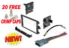 COMPLETE STEREO RADIO INSTALL DASH KIT DOUBLE + WIRE HARNESS AND ANTENNA ADAPTER