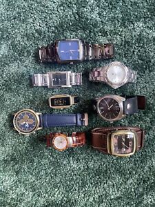 Lot of UNTESTED Watches Wear Repair Harvest~ Guess, Fossil