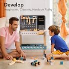Robotime Wooden Tool Bench for Kids Toy Play Workbench Workshop for 3+ Year Baby