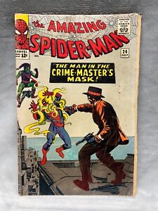 Amazing Spider-Man #26 - 1st app Crime Master - KEY - Ditko - 1965