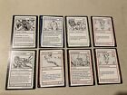 mtg 8 playtest cards with PW symbol from Mystery Booster packs, unplayed