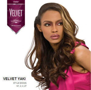 VELVET REMI YAKI 100% HUMAN HAIR WEAVE EXTENSION BY OUTRE REMY YAKY 10S