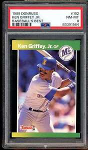 Ken Griffey Jr. Rookie Card 1989 Donruss Baseball's Best #192 PSA 8