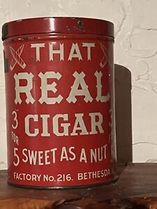 Antique That Real Cigar Tin Empty