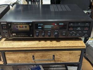 AKAI GX-73 Stereo Cassette Deck Recorder Home Audio Components Japan Black GX73
