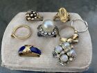 VTG Ring Lot AVON SARAH COV Jewelry with Wear/Damage See Pics Junk Drawer Pearl