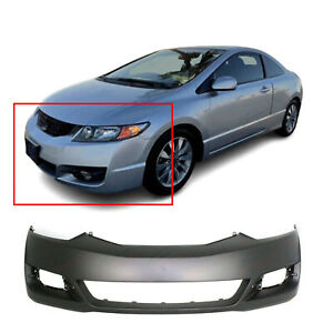 Primed Front Bumper Cover Fascia for 2009 2010 2011 Honda Civic Coupe 09-11 (For: Honda Civic)