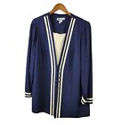 Vintage Sailor Blazer Jacket size 16 Dark Academia Navy Blue Career Professional