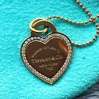 Tiffany & Co. Necklace Return to Tiffany Heart 18 Carat Gold Diamond Pendant