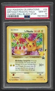 Pokemon PSA 10 GEM MINT Celebrations Birthday Pikachu Classic Collection Holo