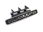 For Audi Silver Chrome QUATTRO Front Grill Radiator Emblem 3D Badge Word Letters