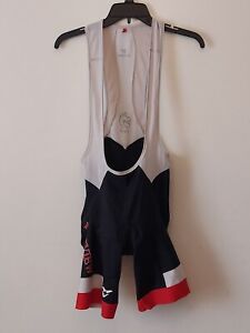 Cuore Cycling Bib Padded Shorts Mens Size Large White/Black/Red Branded Fairview