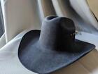 vintage USA made WRANGLER cowboy hat BEAVER 4X black 7-1/4 western rodeo