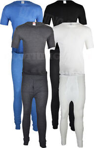 Mens King Size Thermal Long John & T-Shirt Warm Set Thermal Underwear 3XL-5XL