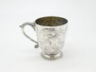 Victorian Elkington & Co. Sterling Silver Dragon & Cherub Christening Mug 1901