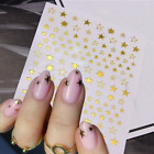 3D Gold Stars Nail Stickers Art DIY Designs Waterproof Decal Manicure Decor US