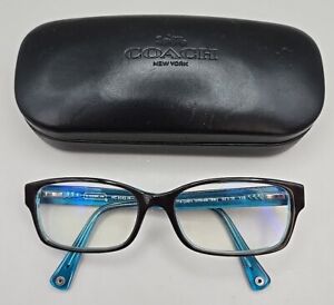 New ListingCoach 5116 Dark Tortoise/Teal HC 6040 Brooklyn Eyeglass Frames With Case