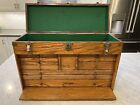 Vintage Large Sized Wood Craftsman 11-Drawer Machinist Tool Chest Box Rare