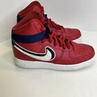 Nike Air Force 1 '07 High Top Sneakers Chenille Gym Red Blue Void Mens Size 9
