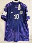 MESSI ARGENTINA 2022 CHAMPIONS OF THE WORLD Qatar World Cup AWAY Mens 2XL Jersey