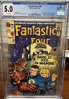 Fantastic Four #45 CGC 5.0 OW Pgs 1st App. Inhumans Silver Age Marvel Comic 1965