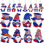 24 Pieces Labor Day Independence Wooden Ornaments (Gnome Style)