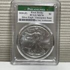 2020 P American Silver Eagle Coin Pcgs Ms70 First Strike Emergency Issue L35
