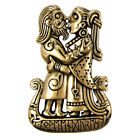 Bronze Viking Kiss Norse Rune Blessing Pendant - Asatru Heathen Love Talisman